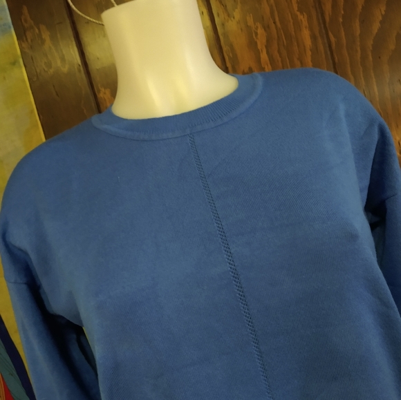 Size S blue casual Lightweight crew neck Sweater Relaxed fit - Picture 3 of 10